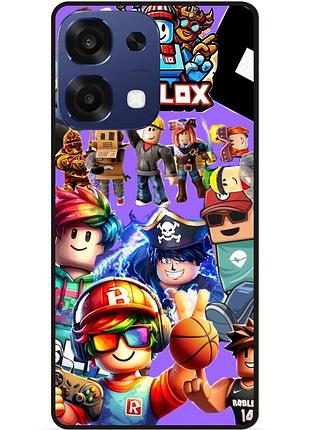 Силиконовый чехол бампер для oppo a6 pro с рисунком роблокс roblox