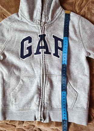 Фірмова дитяча gap кофта на змійці толстовка накидка утеплена флісом на 5 років 110 см