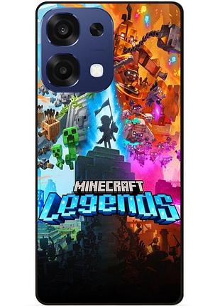 Силиконовый бампер чехол для oppo a6 pro игра майнкрафт minecraft