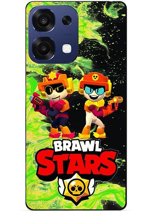 Силіконовий бампер чохол для oppo a6 pro з героєм бравл ларрі и лорі brawl
