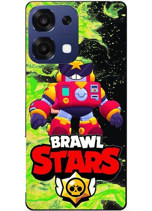 Чехол силиконовый бампер для oppo a6 pro с героем бравл вольт brawl