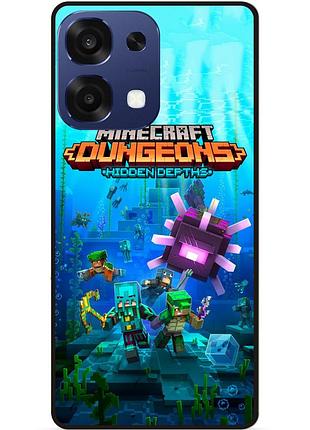 Силіконовий чохол бампер для oppo a6 pro з малюнком майнкрафт minecraft