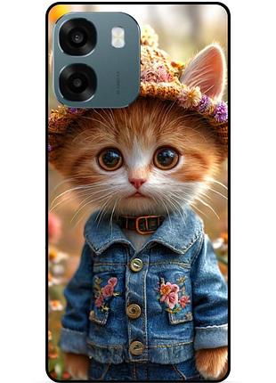 Чехол силиконовый бампер для oppo a6 с рисунком котики