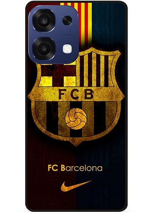 Чехол силиконовый бампер для oppo a6 pro с рисунком barcelona барселона
