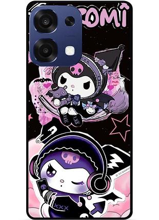 Силиконовый чехол бампер для oppo a6 pro с картинкой kuromi куроми