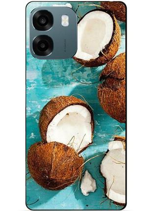 Силіконовий чохол бампер для oppo a6 з малюнком кокоси