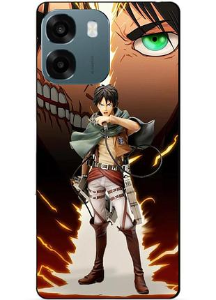 Чехол силиконовый бампер для oppo a6 с рисунком атака титанов attack on titan
