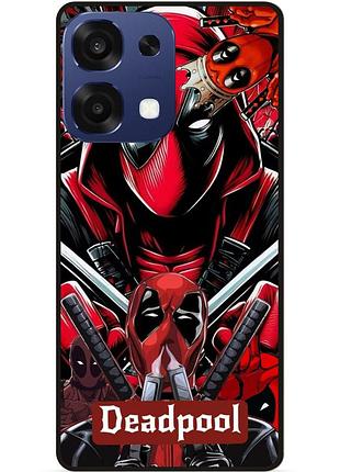Силиконовый бампер чехол для oppo a6 pro с рисунком deadpool дэдпул