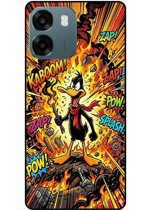 Чехол силиконовый бампер для oppo a6 с рисунком daffy duck даффи дак