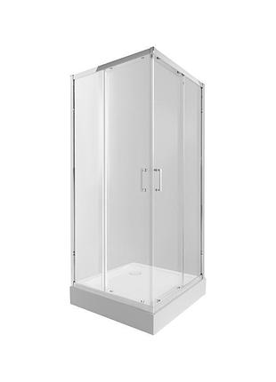 Набор qtap душевая кабина taurus crm1099sc6 clear 2020x900x900 мм + поддон tern 309912c 90x90x12 см с сифоном