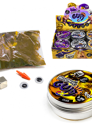 Жвачка для рук "magnetic gum" gum-01 в металлической коробочке золотистый