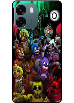 Чехол силиконовый бампер для oppo a6 с рисунком freddy фредди аниматроники