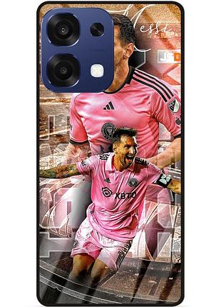 Силиконовый бампер чехол для oppo a6 pro с рисунком месси интер messi