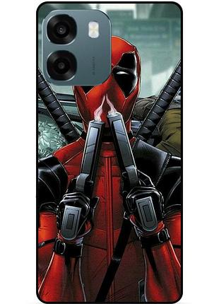 Чехол силиконовый бампер для oppo a6 с рисунком дэдпул deadpool