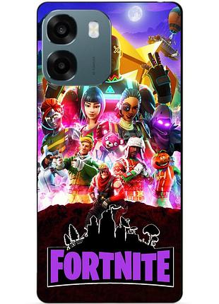 Чехол силиконовый бампер для oppo a6 с рисунком fortnite фортнайт