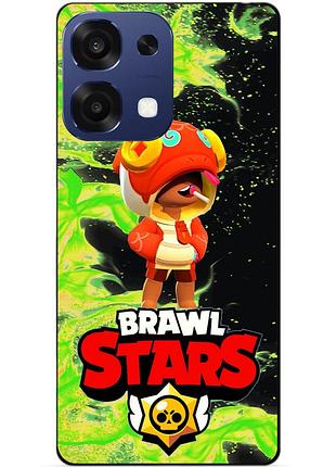 Чехол силиконовый бампер для oppo a6 pro с героем бравл леон удачливый brawl