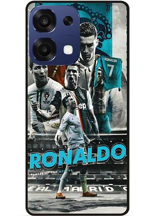 Силиконовый бампер чехол для oppo a6 pro с картинкой ronaldo роналдо
