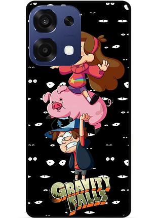 Силиконовый бампер чехол для oppo a6 pro с картинкой gravity falls гравити фолз