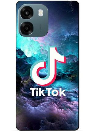 Силіконовий чохол бампер для oppo a6 з малюнком tik tok тік ток