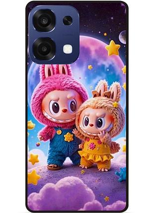 Бампер силиконовый чехол для oppo a6 pro с картинкой labubu лабубу
