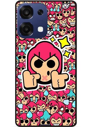 Силіконовий чохол бампер для oppo a6 pro стікери бравл кольт brawl