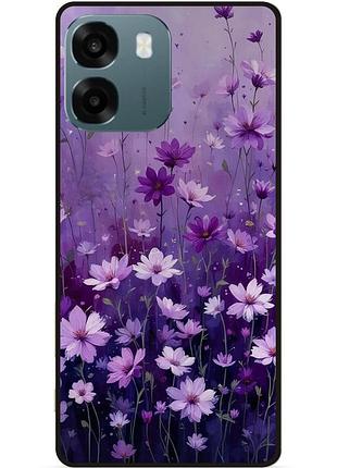 Силіконовий чохол бампер для oppo a6 з малюнком польові квіти