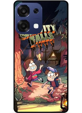 Силиконовый бампер чехол для oppo a6 pro с рисунком gravity falls гравити фолз