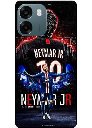 Чехол силиконовый бампер для oppo a6 с рисунком неймар neymar