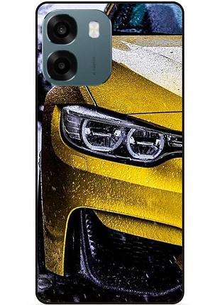 Чехол силиконовый бампер для oppo a6 с рисунком bmw бмв машина авто