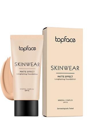 Тональний крем матюучий topface skinwear spf15 pt468 № 03