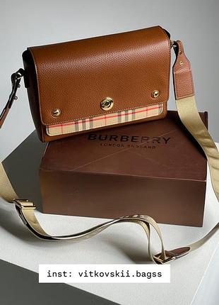 Сумочка leather vintage check note cross-body bag❣️