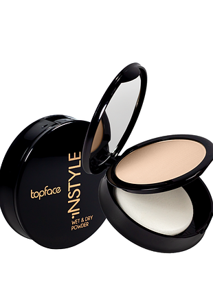 Пудра для лица topface instyle wet & dry powder pt261 no 02 светло-абрикосовый daily skin care