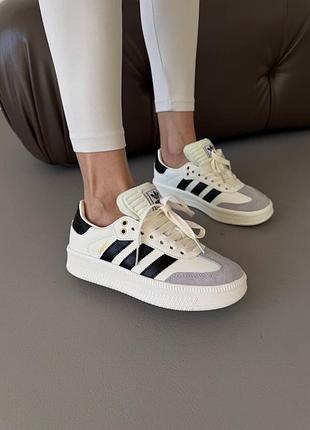 😍 жіночі кросівки adidas samba xlg | white / black premium (4)