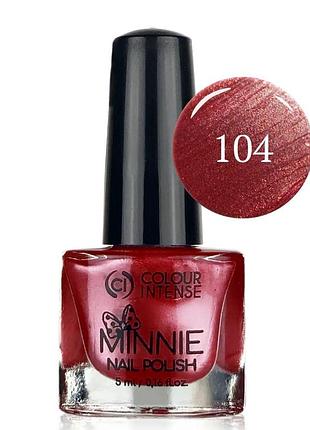 Лак для нігтів colour intense mini 5 мл. np-16 № 104 перламутровий pearl cherry перловий вишень