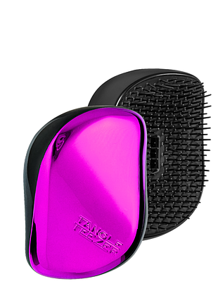 Щітка для сплутаного волосся з кришкою salon professional рожева блискуча