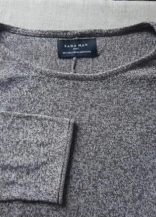 Zara man стильный легкий свитер