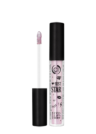 Глітер для макіяжу рідкий colour intense just star 4 мл js-4, № 106 dusty rose запилена троянда daily skin care