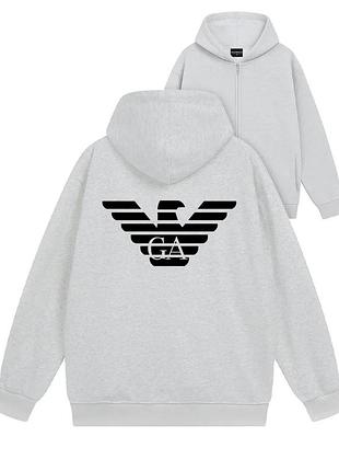 Armani zip hoodie сірі 7