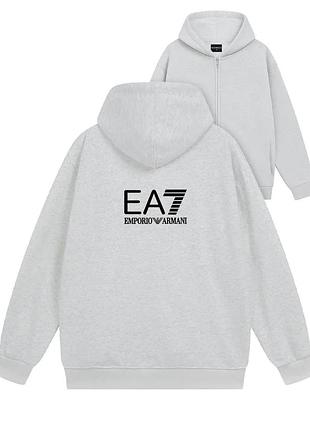 Armani zip hoodie сірі