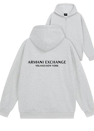 Armani zip hoodie сірі 6