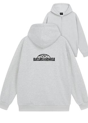 Armani zip hoodie сірі 5