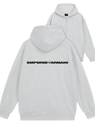 Armani zip hoodie сірі 4