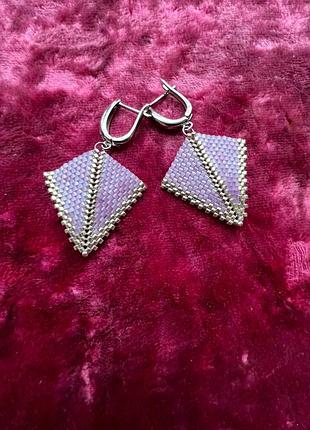 Серьги hand made из японского бисера