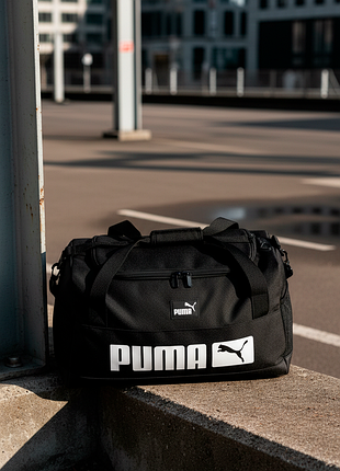 Сумка с большим лого puma черная 2