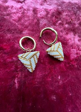 Серьги hand made из японского бисера