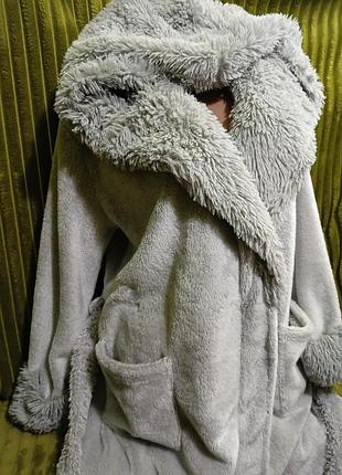 Меховый халатик с капюшоном.s/m/l? 8