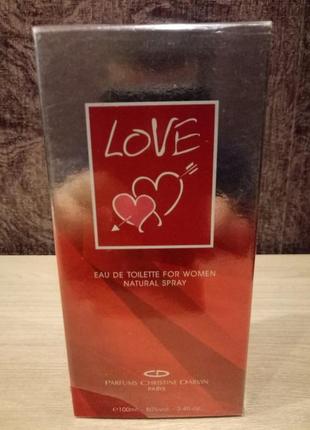 Туалетная вода love christine darvin