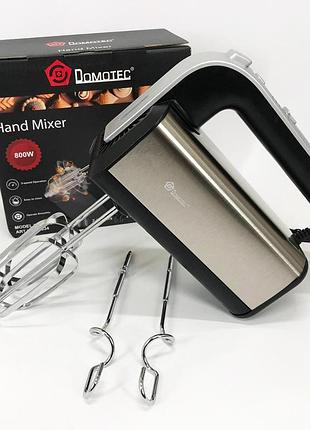 Миксер для приготовления крема и соусов domotec, миксер с нержавеющими насадками кулинарный fo-21