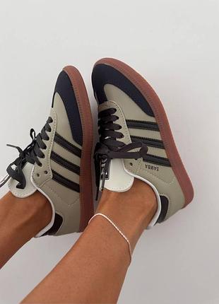 😍 жіночі кросівки adidas samba | putty grey premium (1)