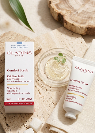 Питательный масляный скраб для лица clarins comfort scrub, 5 мл
​
